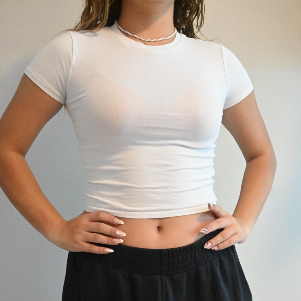 White Baby Tee